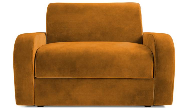 Jay-Be Deco Velvet Love Chair Seater Sofa Bed - Gold