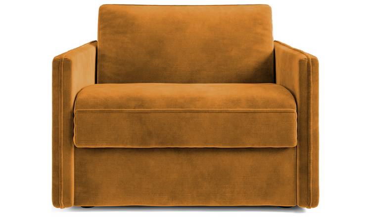 Jay-Be Slim Velvet Cuddle Chair Sofa Bed - Gold