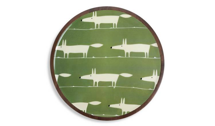 Habitat x Scion Mr Fox Mango Wood Serving Platter - Green