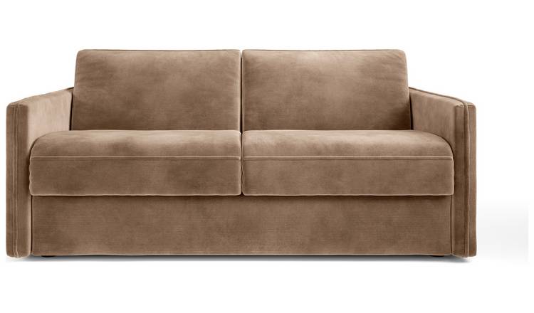 Jay-Be Slim Velvet 3 Seater Sofa Bed - Beige