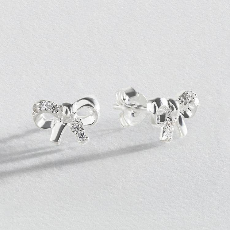 Revere Sterling Silver Bow Stud Earrings  0