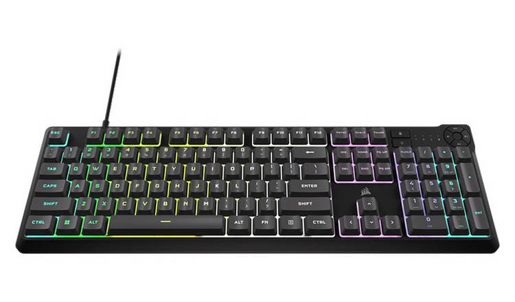 Corsair K55 Core Steel Wired Gaming Keyboard - Grey