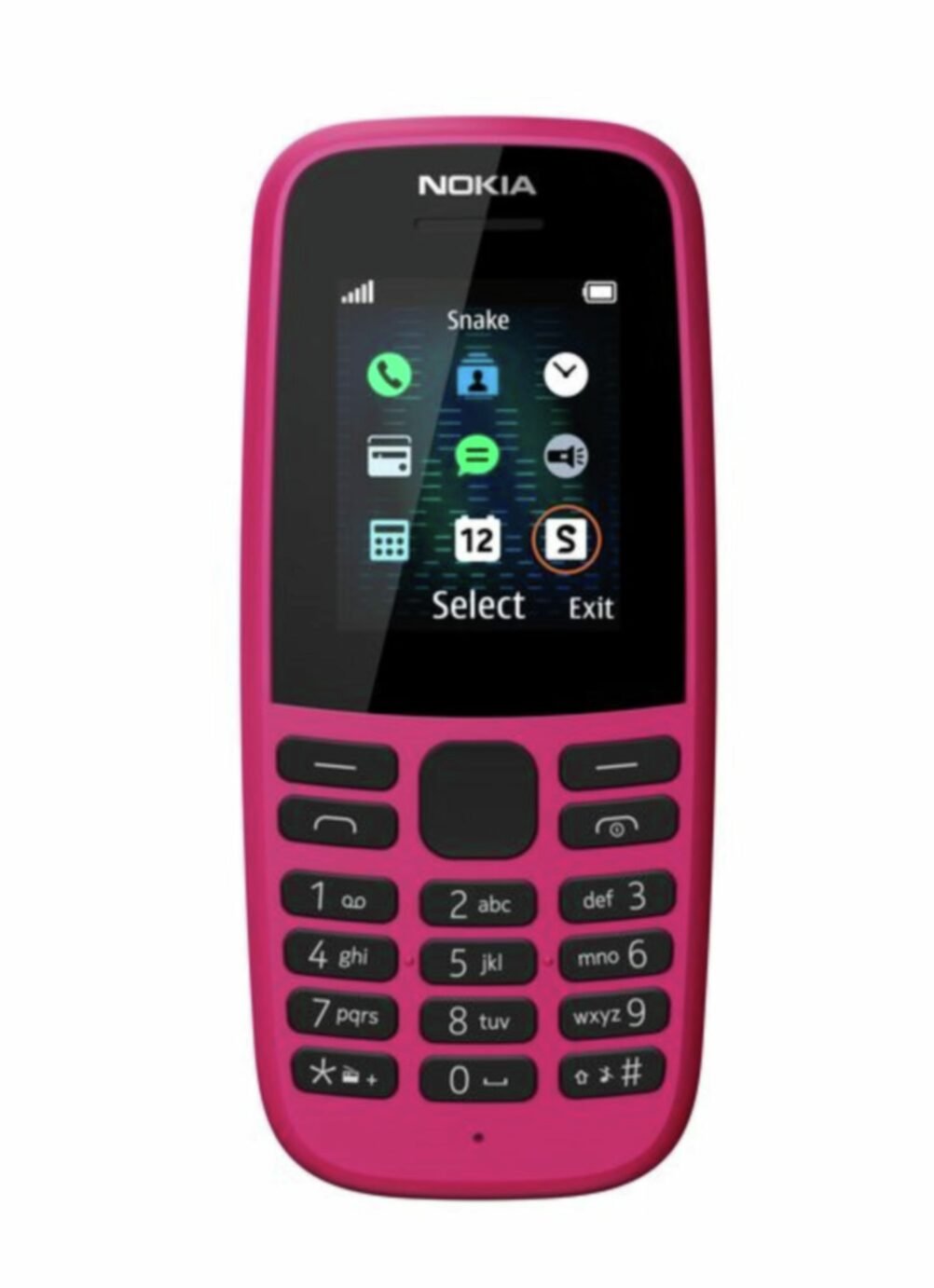 SIM Free Nokia 105 Mobile Phone - Pink