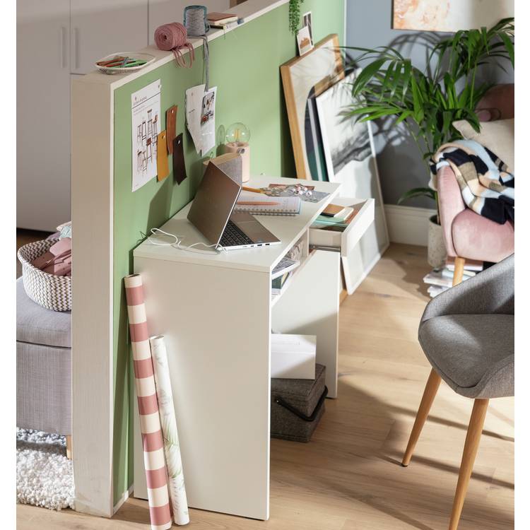 Argos Home Pepper 1 Drawer Desk - White 0