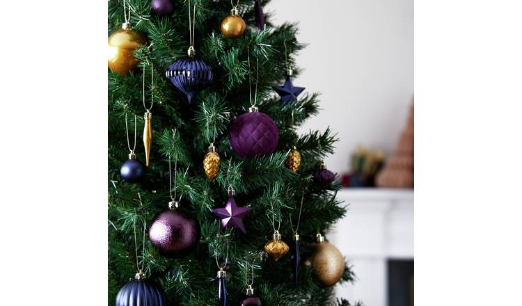 Argos Home Pack of 49 Christmas Baubles - Jewel Tones