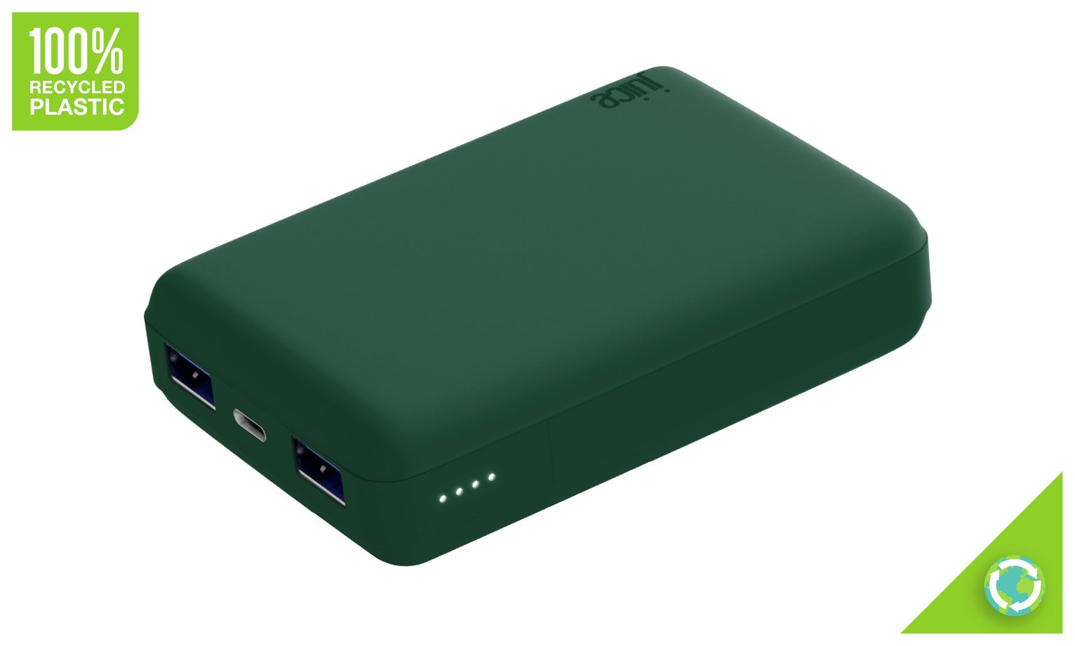 Juice 3 10000mAh Portable Power Bank – Green