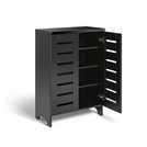 Buy Argos Home Slatted Shoe Cabinet Black Shoe storage Argos