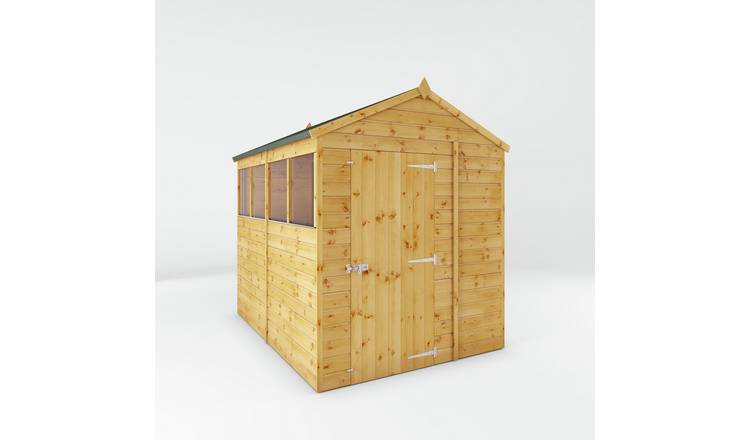 Mercia Shiplap 4  Glazed Windows Apex Shed - 8 x 6ft
