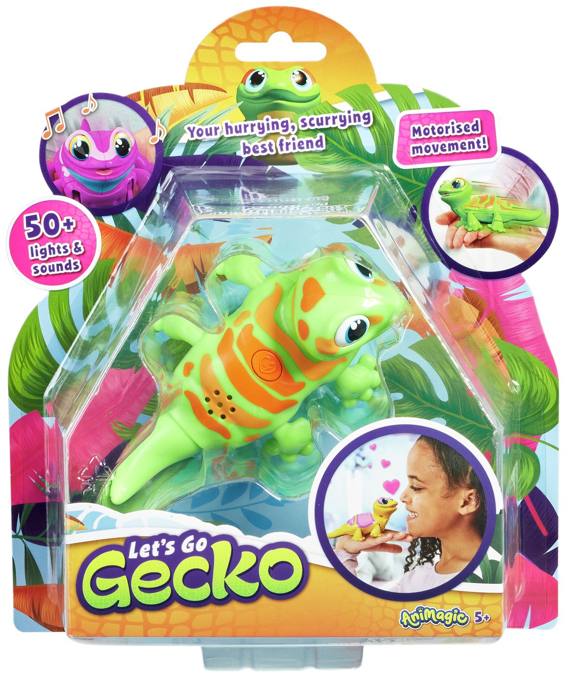 Animagic Let's Go Gecko - Green
