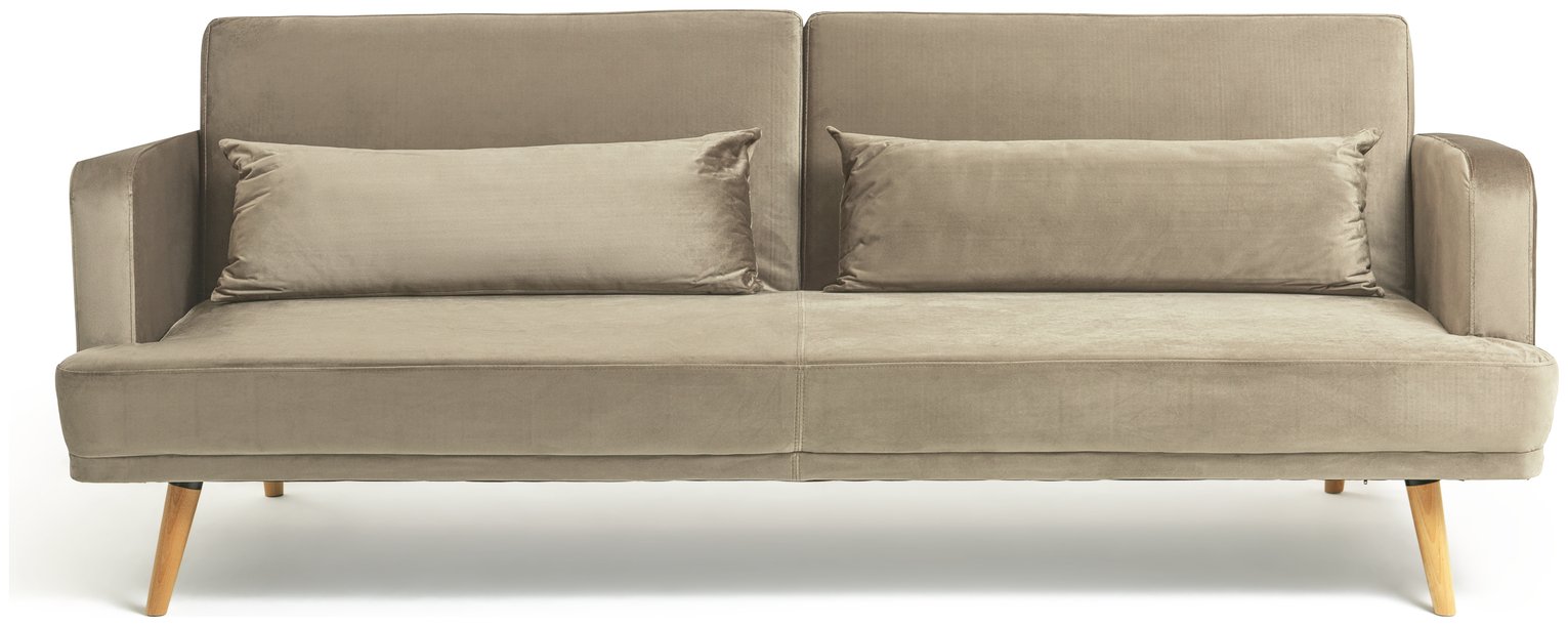 Habitat Andy Fabric 3 Seater Clic Clac Sofa Bed - Latte