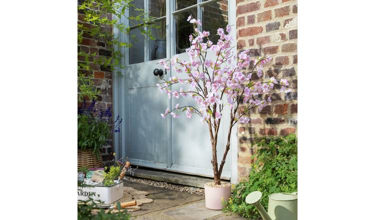 Garden By Sainsbury's Artificial Cherry Blossom Tree In Pot