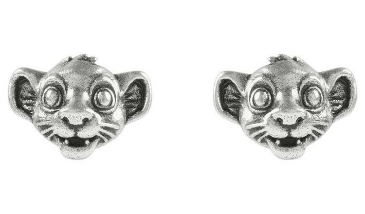 Disney Sterling Silver Lion King Simba Stud Earrings 