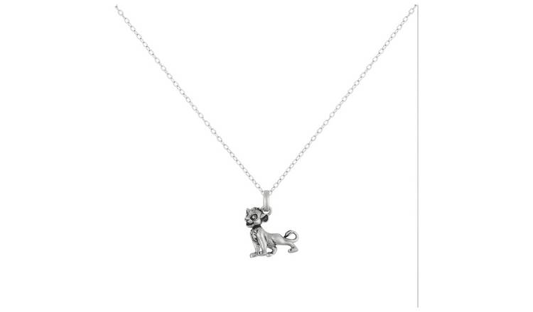 Disney Sterling Silver Simba Pendant Necklace 