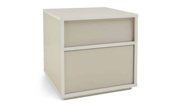 Habitat Edale 2 Drawer Bedside - Putty