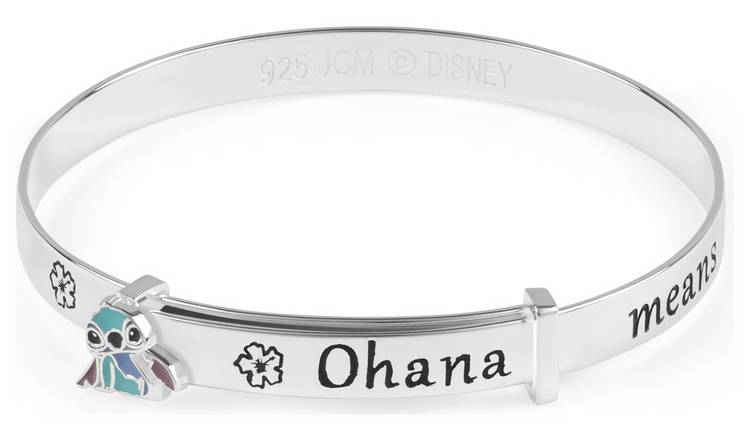 Disney Stitch Sterling Silver Ohana Baby Bangle