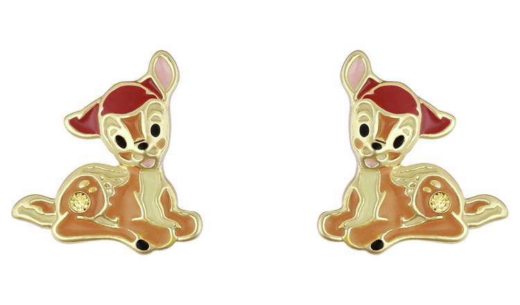 Disney Gold Plated  Bambi Stud Earrings