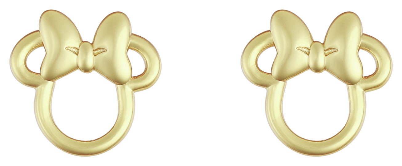 Disney Gold Plated Minnie Mouse Stud Earrings