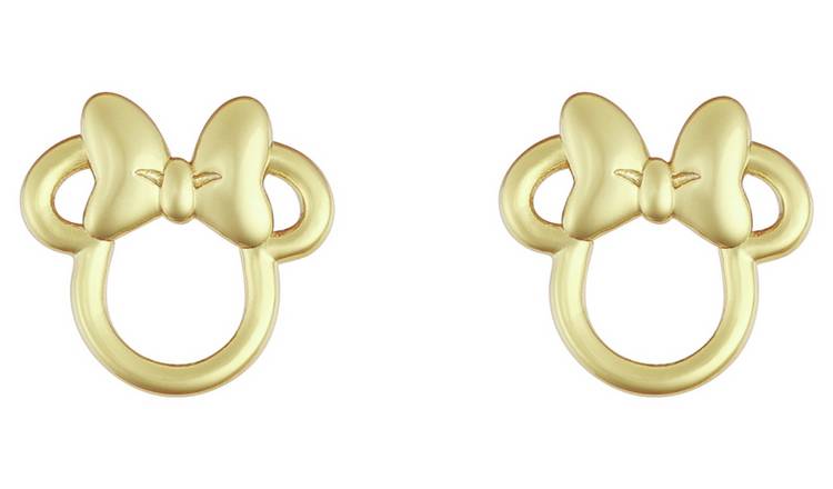 Disney Gold Plated Minnie Mouse Stud Earrings