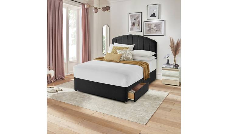 Silentnight Single 2 Drawer Divan Bed Base - Charcoal