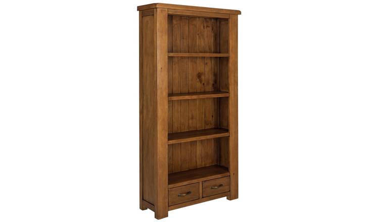 Buy Argos Home Arizona 3 Shelf 2 Drawer Solid Pine Bookcase