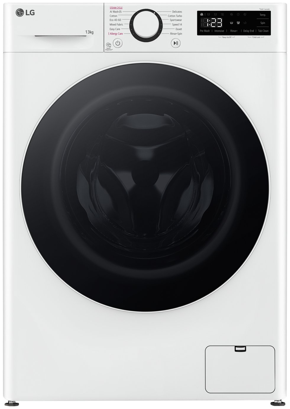 LG F4Y513WWLN1 13KG 1400 Spin Washing Machine - White
