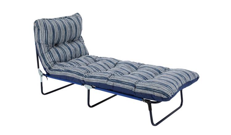 argos home metal folding sun lounger teal