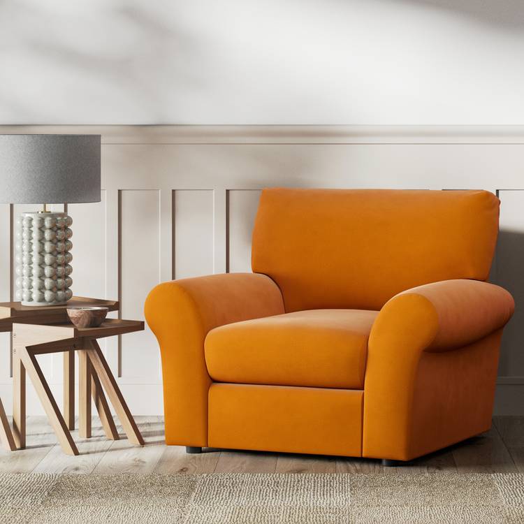 Habitat Molton Fabric Armchair - Orange 0