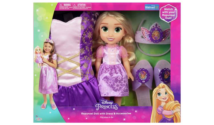 Girls Rapunzel Dress Birthday Princess Costume Fancy Dress for 1-7 Year 