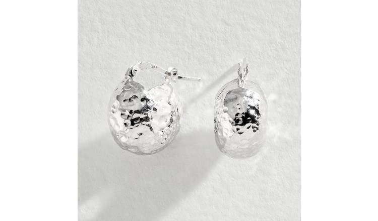 Argos silver hoop on sale earrings