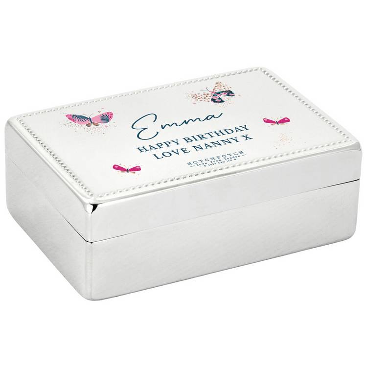 Personalised Message Butterfly Jewellery Box 0