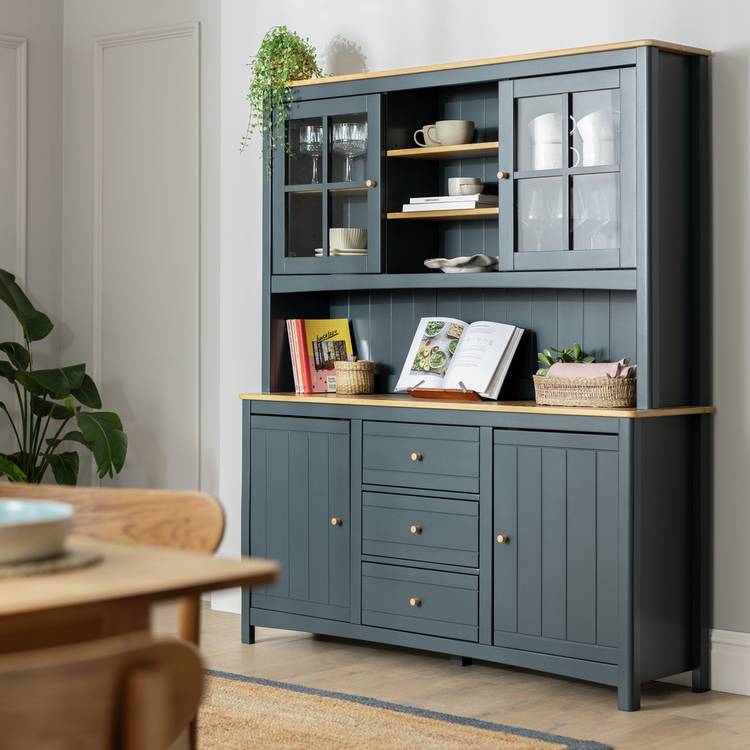 Habitat Bournemouth 4 Door 3 Drawer Sideboard - Dark Blue 0