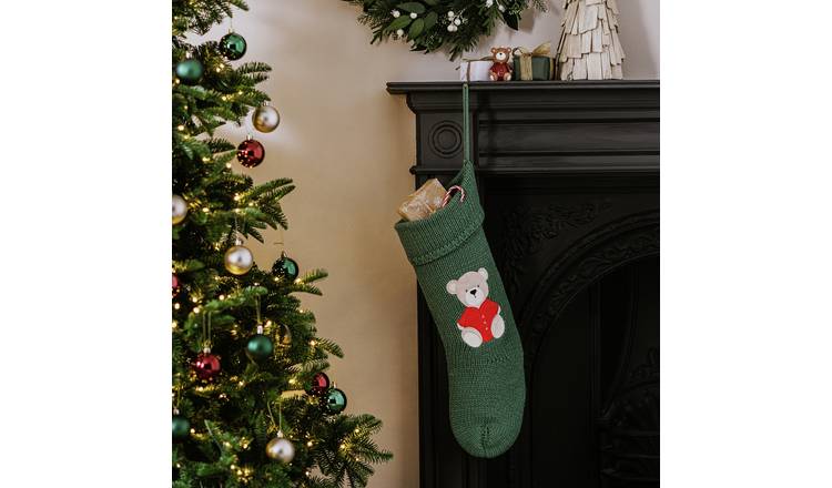 Argos Home Teddy Bear Christmas Stocking