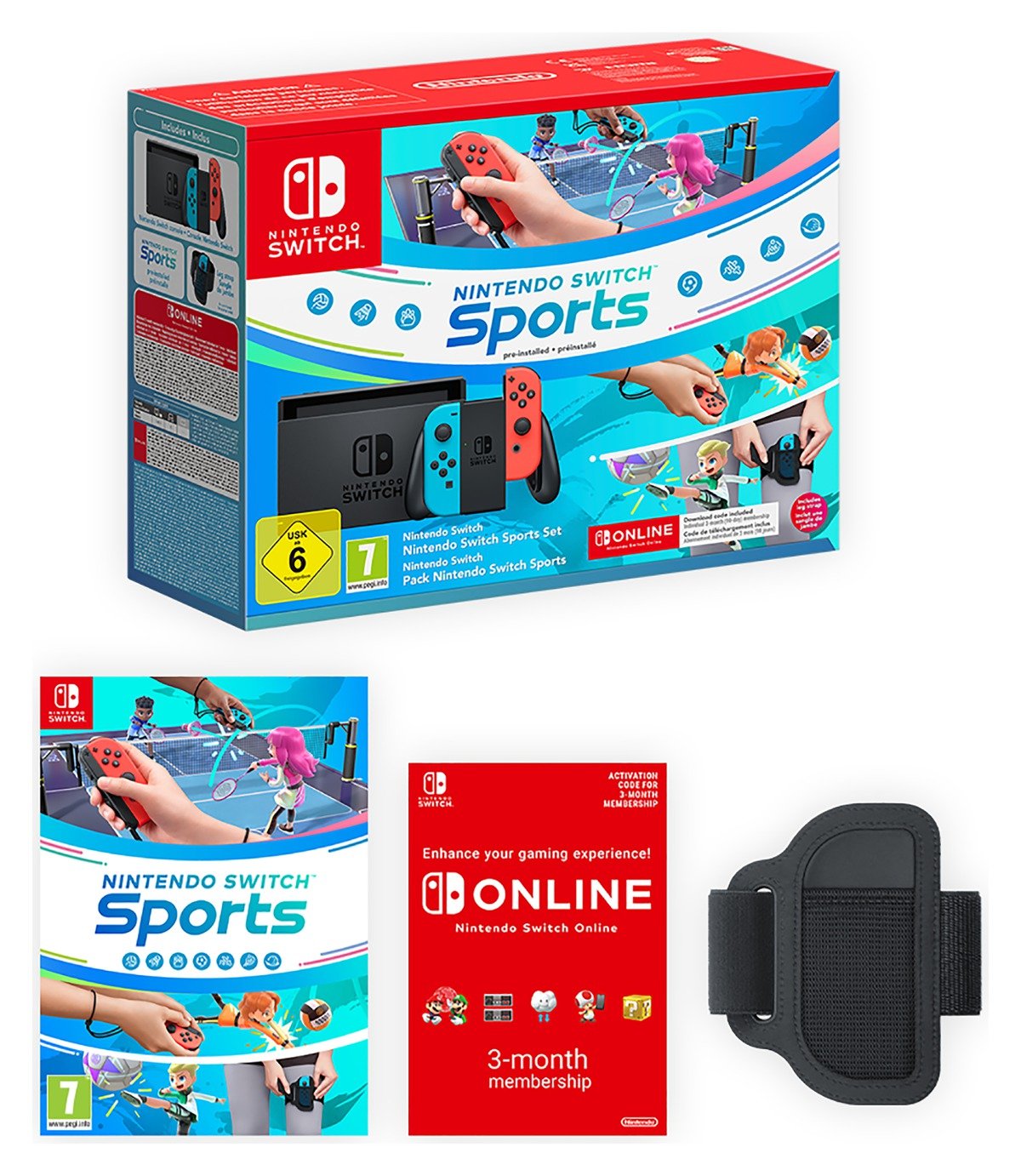 Nintendo Switch Neon Console & Nintendo Switch Sports Bundle
