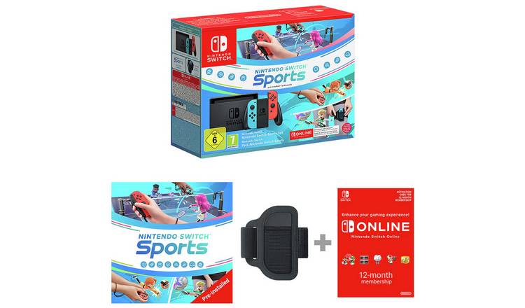 Nintendo Switch Neon Console & Nintendo Switch Sports Bundle