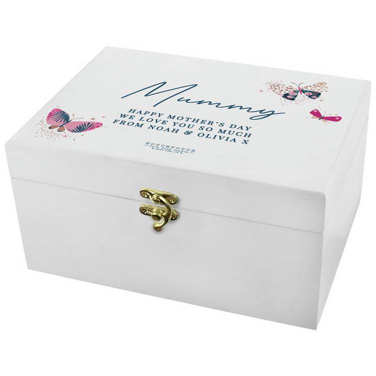 Personalised Message Butterfly Keepsake Box 0