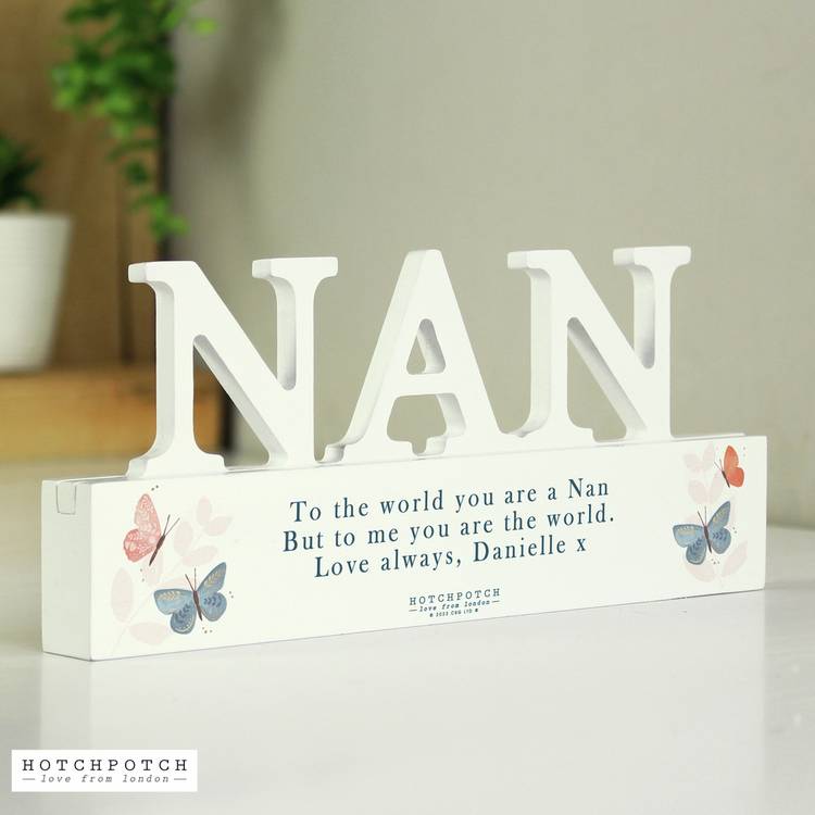 Personalised Message Butterfly NAN Ornament 0