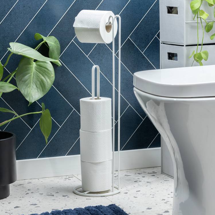 Argos Home Wire Toilet Roll Holder - White 0