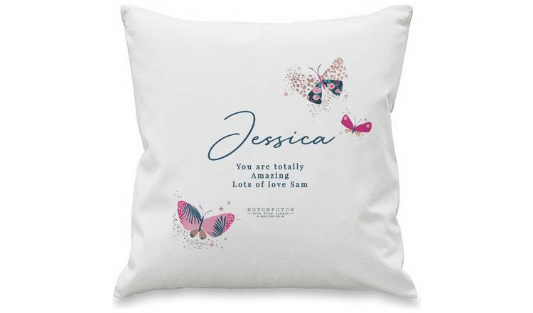 Buy Personalised Message Butterfly Cushion Cushions Argos