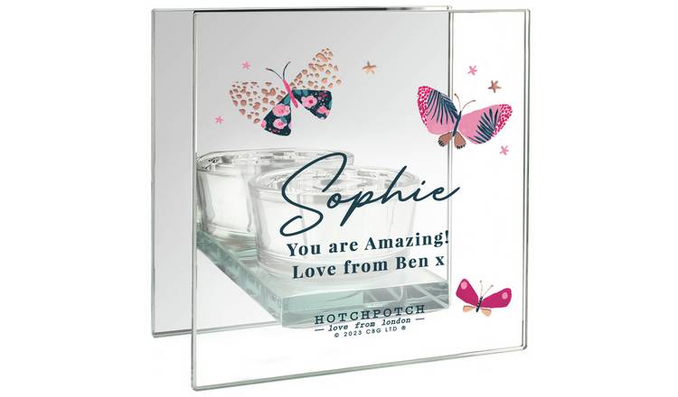 Personalised Message Butterfly Tealight Holder