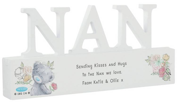 Personalised Message Me To You Wooden NAN Ornament