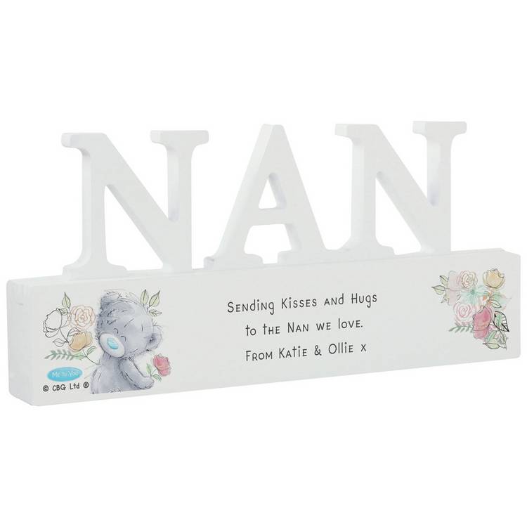 Personalised Message Me To You Wooden NAN Ornament 0