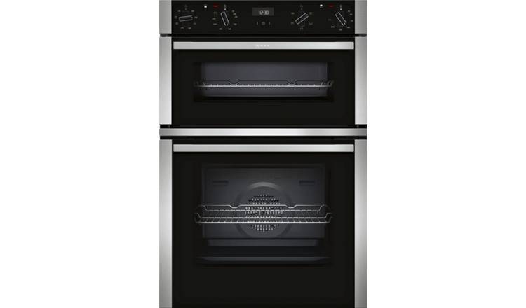 Neff u1ace2hn0b built in electric 60cm black double store oven