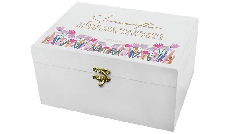 Personalised Message Wild Flower Keepsake Box