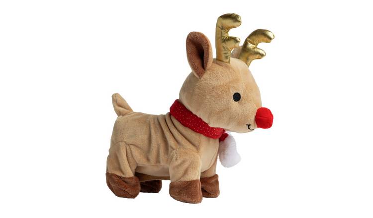 Argos Home 21cm Animated Reindeer Soft Toy