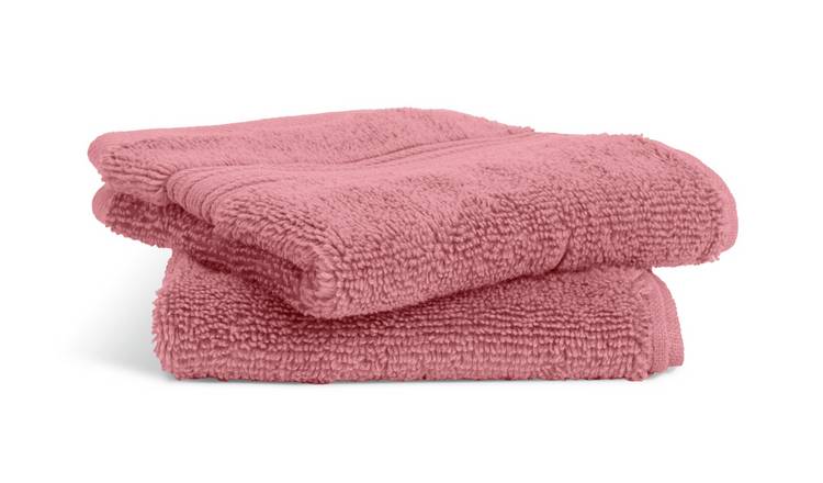 Habitat Supersoft 2 Pack Face Cloth - Rose