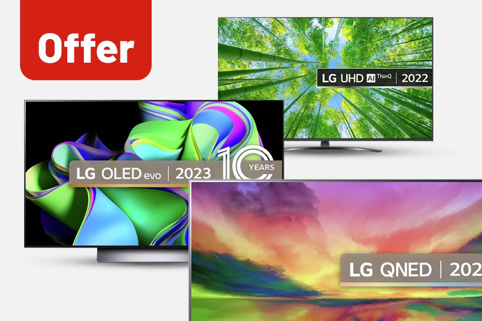 Save 10% on selected LG TVs use code LG10 at checkout.