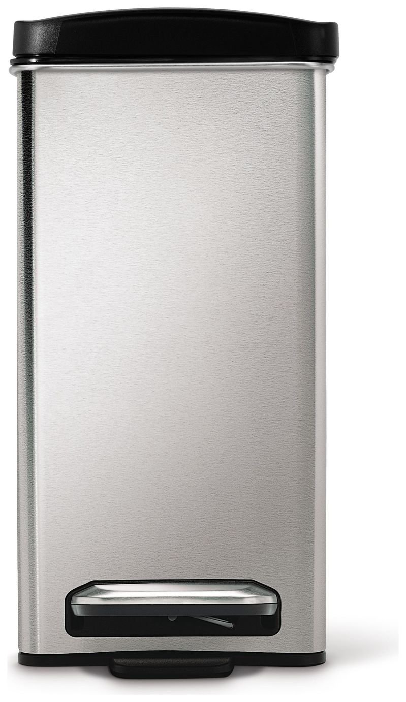 simplehuman 10L Profile Pedal Bin - Stainless Steel