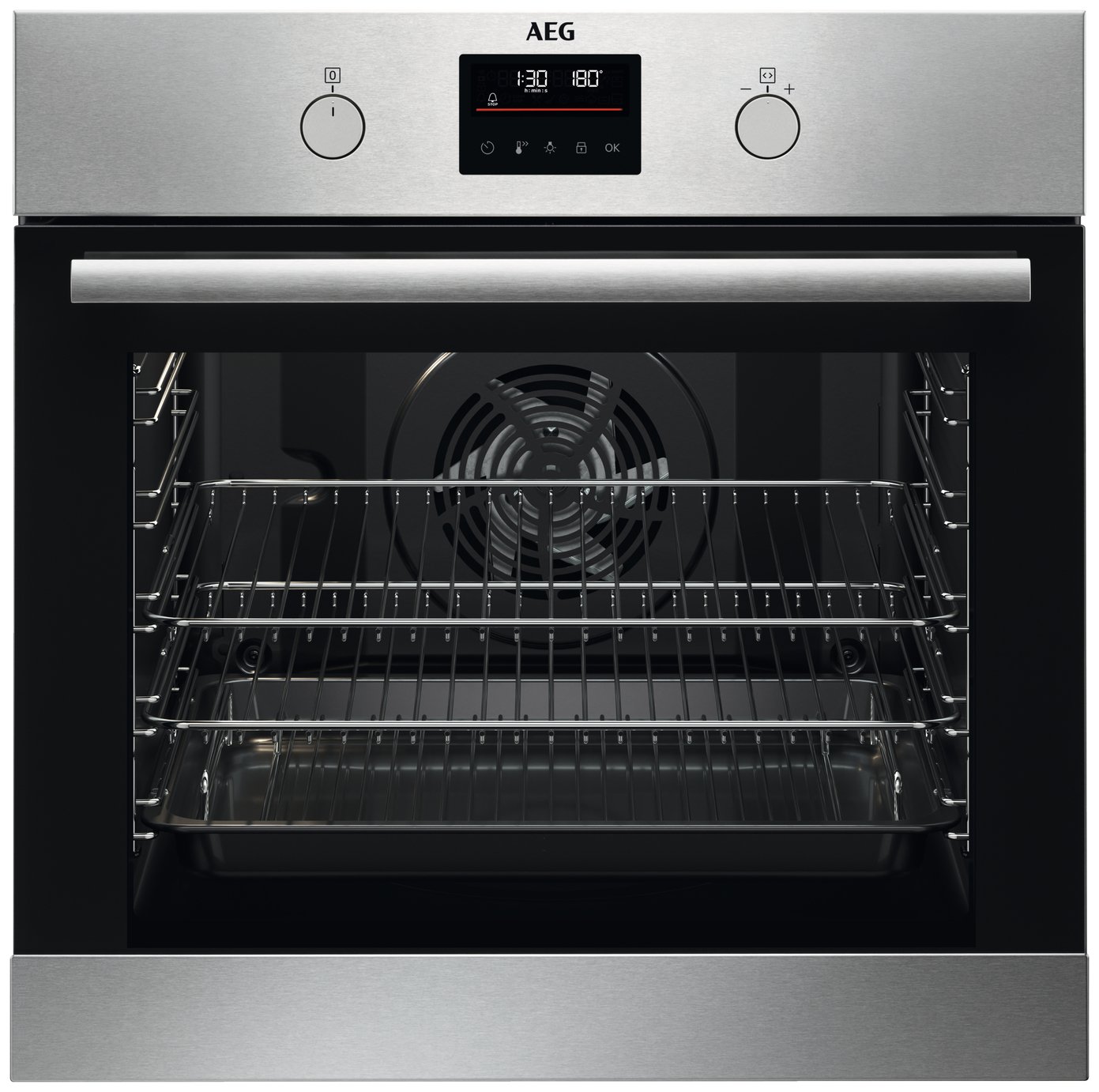 AEG BPS355061M Built In Single Electric Oven-Stainless Steel