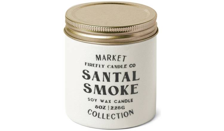 Firefly Market Large Ceramic Tin Candle - Santal Smoke