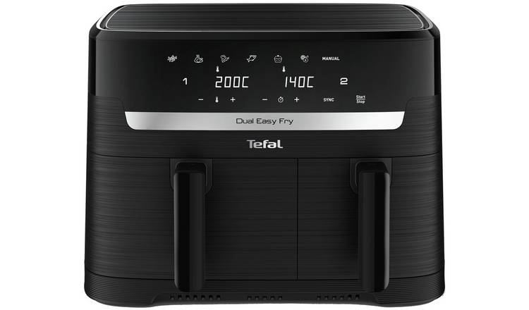 Buy Tefal Easy Fry EY901N40 8.3L Dual Air Fryer Black Air fryers and fryers Argos